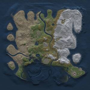 Thumbnail Rust Map: Procedural Map, Size: 3650, Seed: 10961776, 16 Monuments