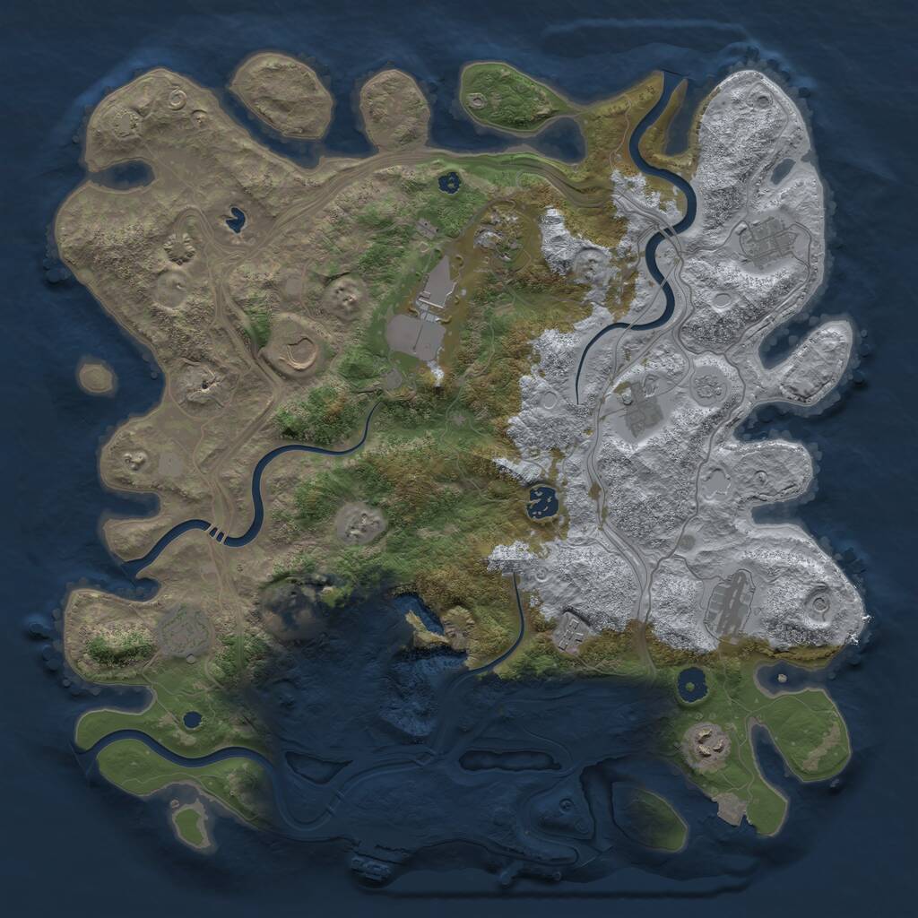 Rust Map: Procedural Map, Size: 4250, Seed: 15406782, 16 Monuments