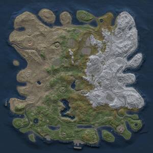 Thumbnail Rust Map: Procedural Map, Size: 4250, Seed: 15406782, 15 Monuments