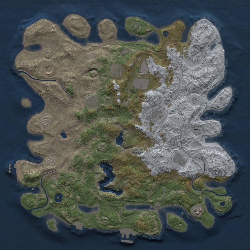 Rust Map: Procedural Map, Size: 4250, Seed: 15406782, 15 Monuments