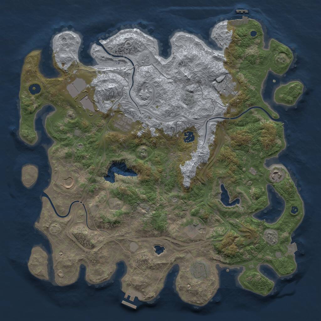 Rust Map: Procedural Map, Size: 4250, Seed: 98580705, 15 Monuments