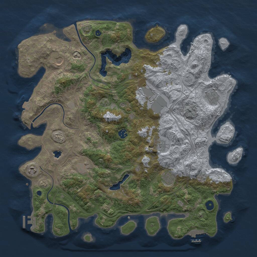 Rust Map: Procedural Map, Size: 4250, Seed: 206065668, 15 Monuments