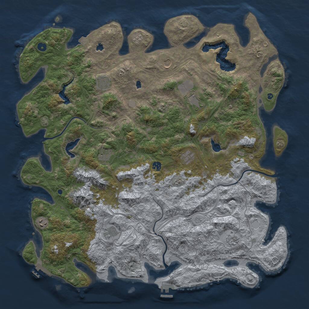 Rust Map: Procedural Map, Size: 5117, Seed: 29824390, 16 Monuments