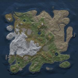 Thumbnail Rust Map: Procedural Map, Size: 3500, Seed: 555055285, 14 Monuments