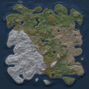 Thumbnail Rust Map: Procedural Map, Size: 4500, Seed: 2115543413, 16 Monuments