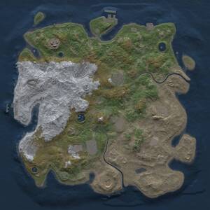 Thumbnail Rust Map: Procedural Map, Size: 3750, Seed: 26725633, 16 Monuments