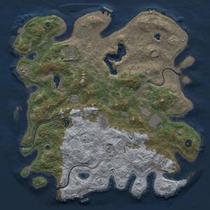 Thumbnail Rust Map: Procedural Map, Size: 4200, Seed: 44090000, 14 Monuments