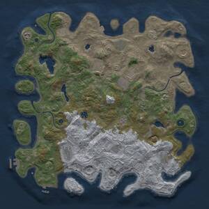 Thumbnail Rust Map: Procedural Map, Size: 4500, Seed: 956955604, 17 Monuments