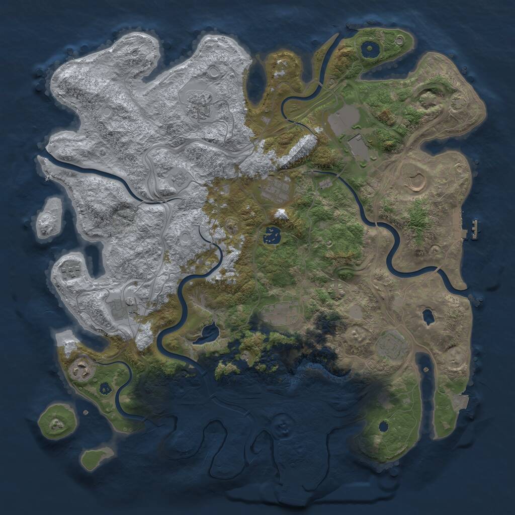 Rust Map: Procedural Map, Size: 4250, Seed: 8548237, 16 Monuments