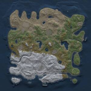 Thumbnail Rust Map: Procedural Map, Size: 4000, Seed: 380068953, 14 Monuments