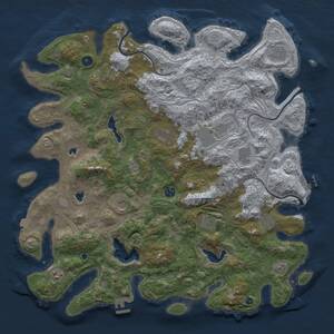 Thumbnail Rust Map: Procedural Map, Size: 4750, Seed: 523097841, 17 Monuments