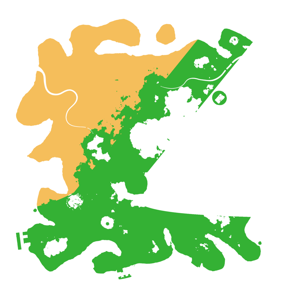 Biome Rust Map: Procedural Map, Size: 3500, Seed: 832289680