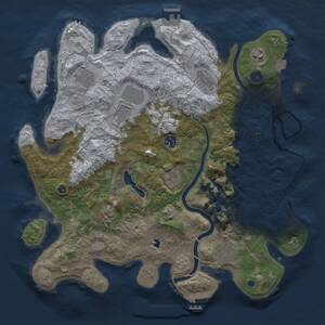 Thumbnail Rust Map: Procedural Map, Size: 4000, Seed: 278138494, 15 Monuments