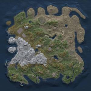 Thumbnail Rust Map: Procedural Map, Size: 4000, Seed: 367236519, 14 Monuments