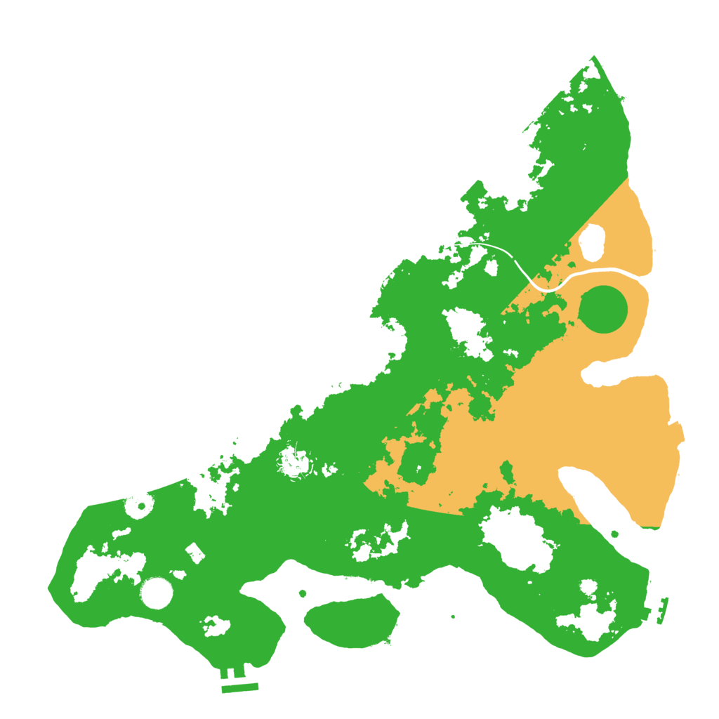 Biome Rust Map: Procedural Map, Size: 3950, Seed: 666238705