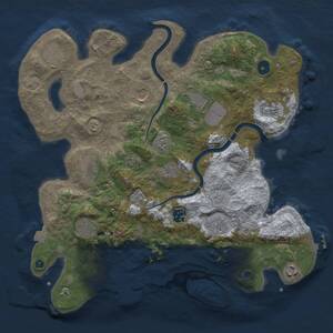 Thumbnail Rust Map: Procedural Map, Size: 3750, Seed: 599872204, 17 Monuments