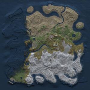 Thumbnail Rust Map: Procedural Map, Size: 3800, Seed: 215705, 15 Monuments
