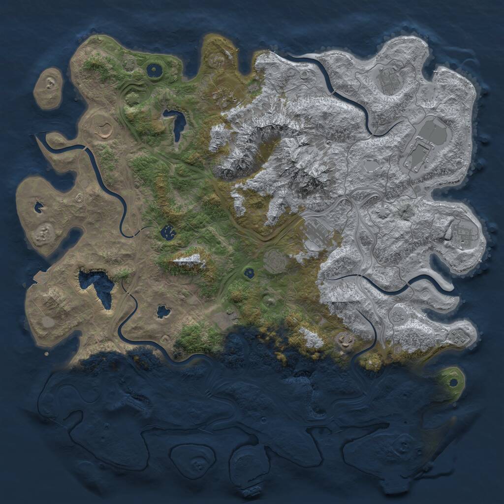 Rust Map: Procedural Map, Size: 5000, Seed: 2025050102, 17 Monuments