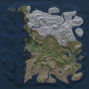 Thumbnail Rust Map: Procedural Map, Size: 4500, Seed: 10201100, 13 Monuments