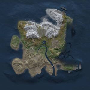 Thumbnail Rust Map: Procedural Map, Size: 2500, Seed: 1119368677, 7 Monuments