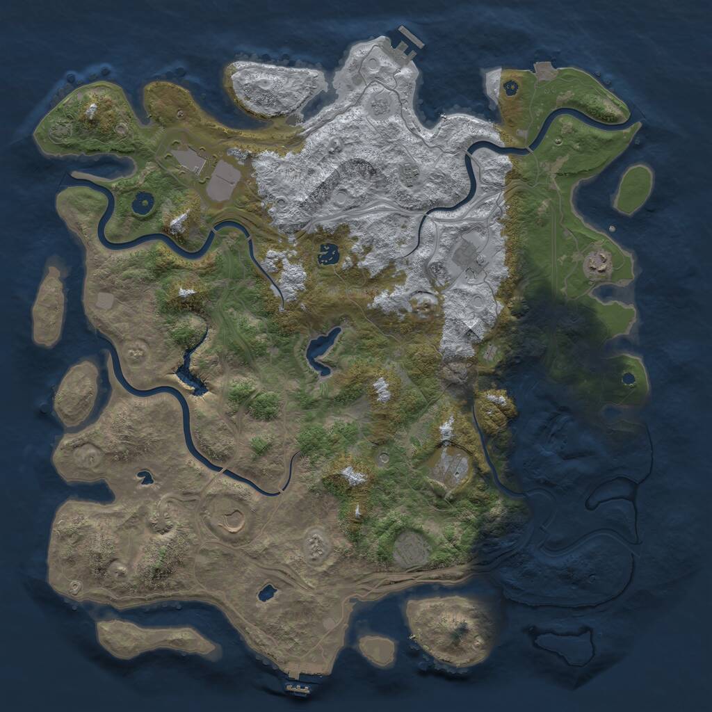 Rust Map: Procedural Map, Size: 4750, Seed: 97893438, 14 Monuments