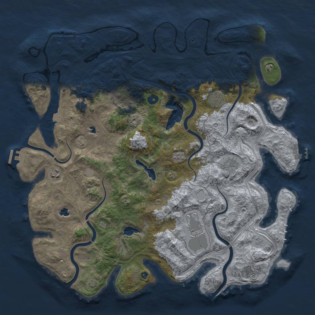 Rust Map: Procedural Map, Size: 4500, Seed: 50446956, 12 Monuments