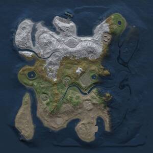 Thumbnail Rust Map: Procedural Map, Size: 3000, Seed: 2061458124, 10 Monuments