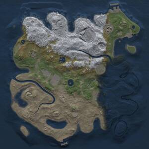 Thumbnail Rust Map: Procedural Map, Size: 3500, Seed: 142838022, 13 Monuments