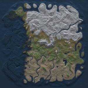 Thumbnail Rust Map: Procedural Map, Size: 6000, Seed: 583086089, 17 Monuments