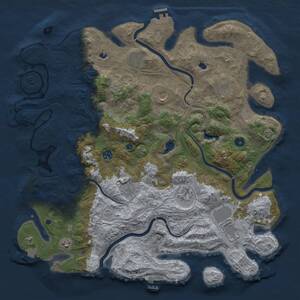 Thumbnail Rust Map: Procedural Map, Size: 4500, Seed: 69696970, 15 Monuments