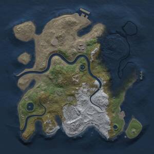 Thumbnail Rust Map: Procedural Map, Size: 3000, Seed: 29488, 8 Monuments
