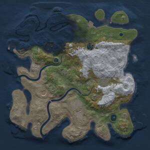 Thumbnail Rust Map: Procedural Map, Size: 3500, Seed: 1094768458, 12 Monuments