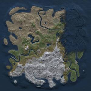Thumbnail Rust Map: Procedural Map, Size: 4500, Seed: 8888887, 14 Monuments