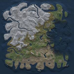 Thumbnail Rust Map: Procedural Map, Size: 5000, Seed: 99164638, 17 Monuments