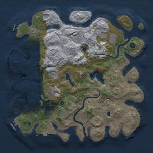 Thumbnail Rust Map: Procedural Map, Size: 4000, Seed: 1917518941, 15 Monuments