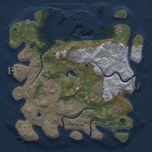 Thumbnail Rust Map: Procedural Map, Size: 4250, Seed: 16628693, 15 Monuments