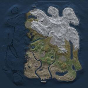 Thumbnail Rust Map: Procedural Map, Size: 3500, Seed: 959569534, 14 Monuments