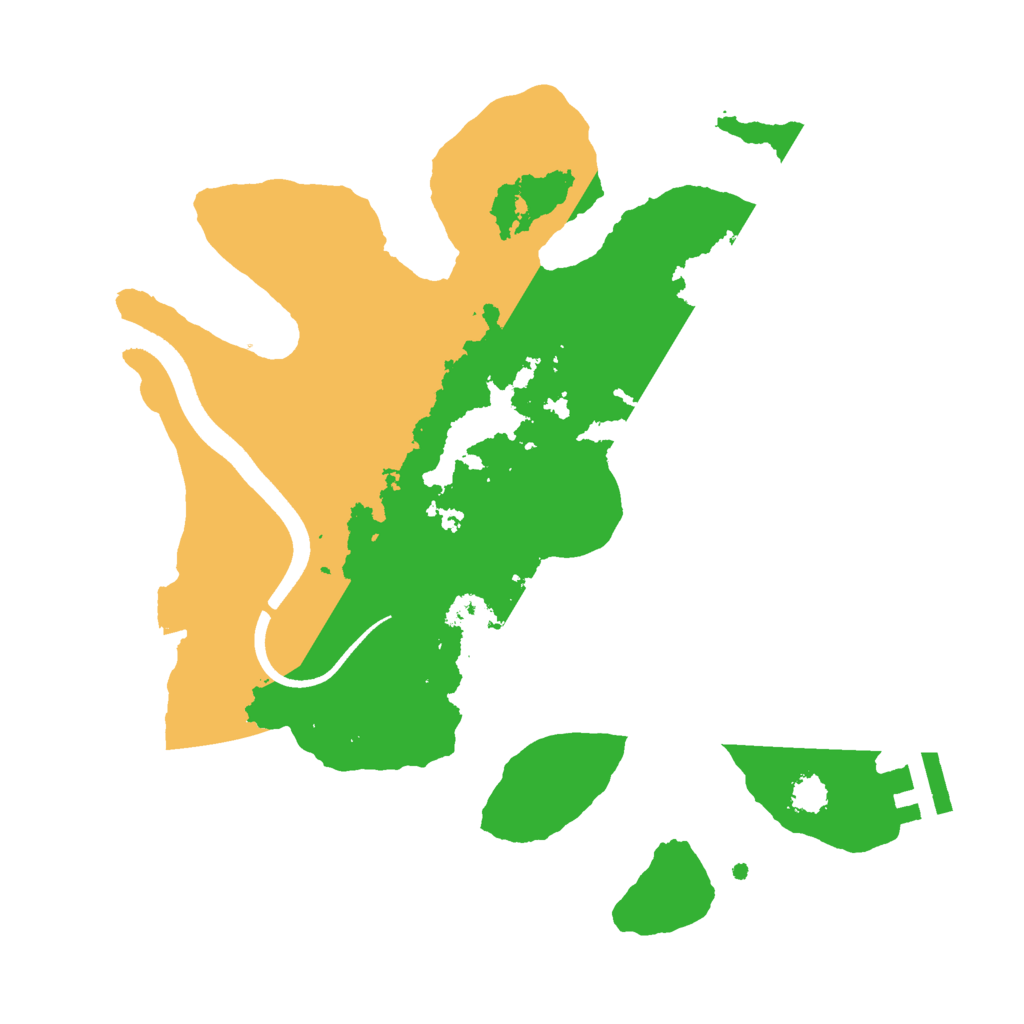 Biome Rust Map: Procedural Map, Size: 2500, Seed: 121224