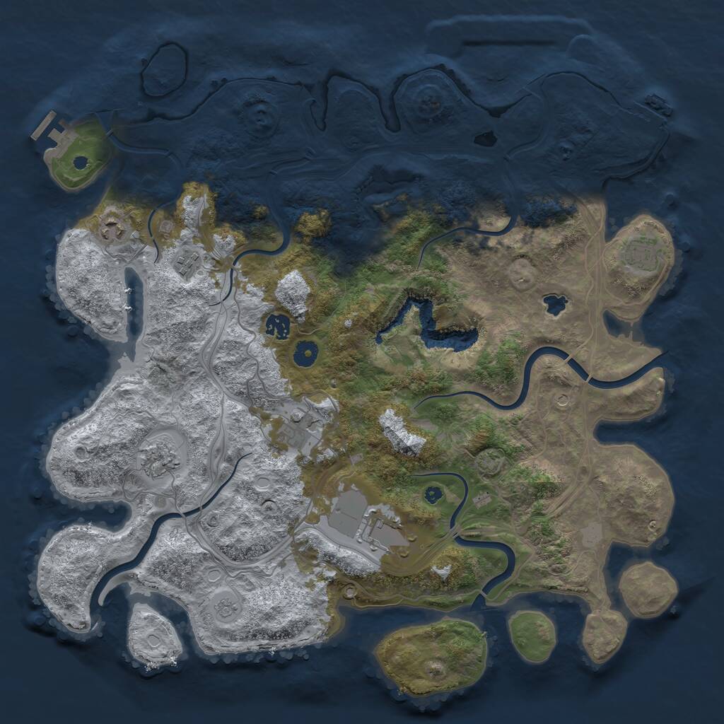 Rust Map: Procedural Map, Size: 4250, Seed: 5656457, 13 Monuments