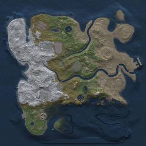Thumbnail Rust Map: Procedural Map, Size: 3500, Seed: 878976445, 14 Monuments