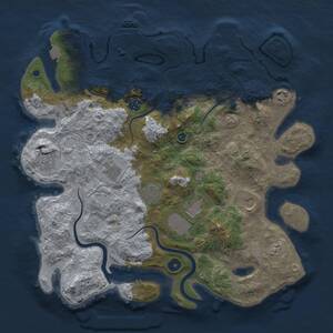 Thumbnail Rust Map: Procedural Map, Size: 3900, Seed: 37559948, 14 Monuments