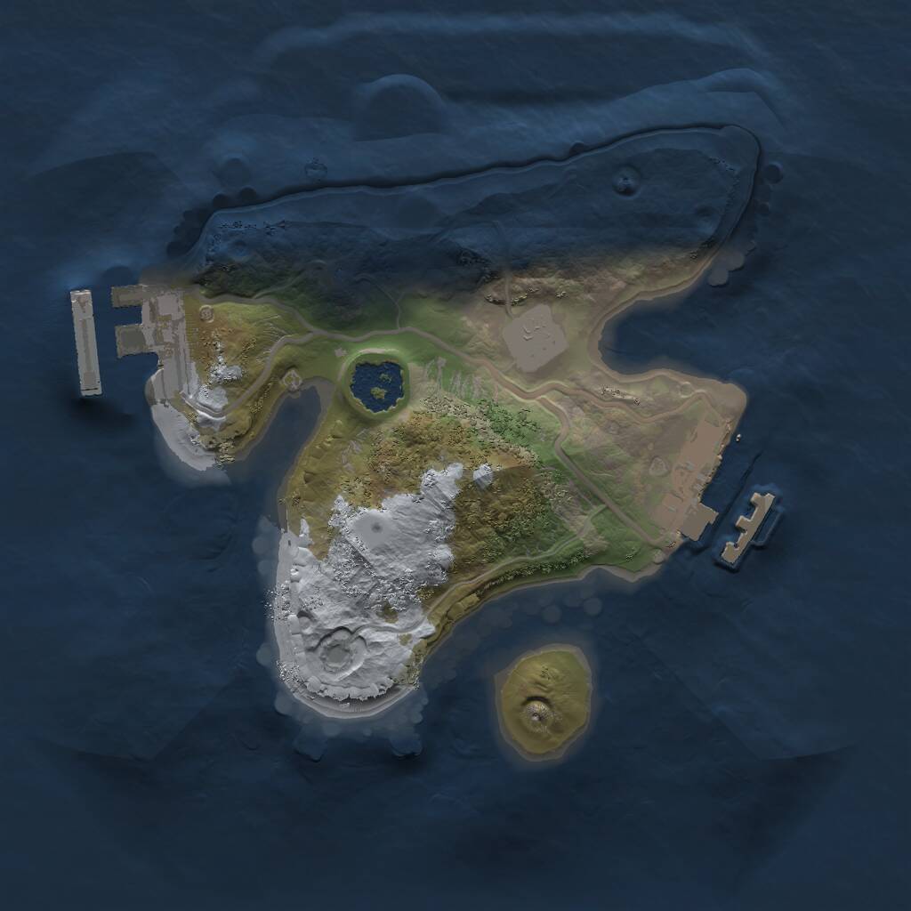 Rust Map: Procedural Map, Size: 1750, Seed: 519956893, 3 Monuments