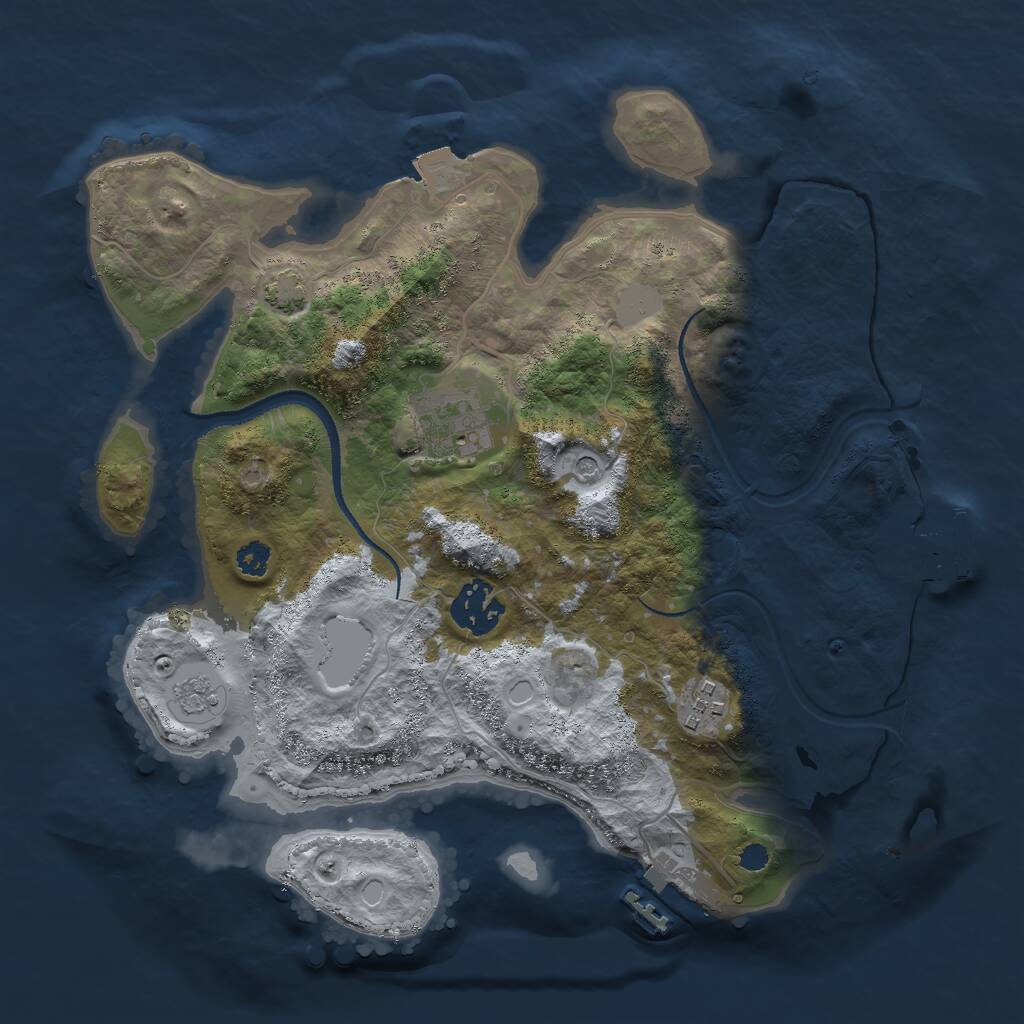Rust Map: Procedural Map, Size: 2975, Seed: 452377, 9 Monuments