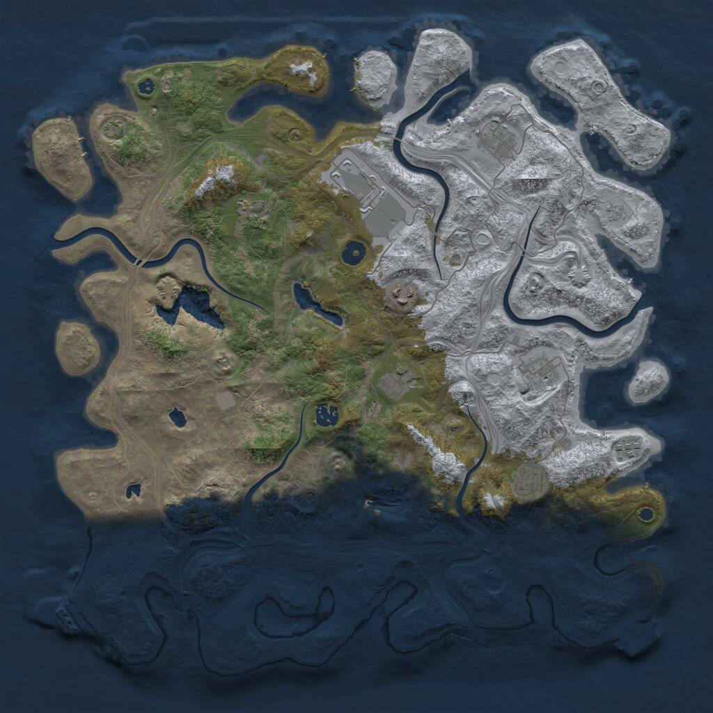 Rust Map: Procedural Map, Size: 4500, Seed: 1542984942, 15 Monuments