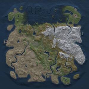 Thumbnail Rust Map: Procedural Map, Size: 4800, Seed: 336443618, 17 Monuments