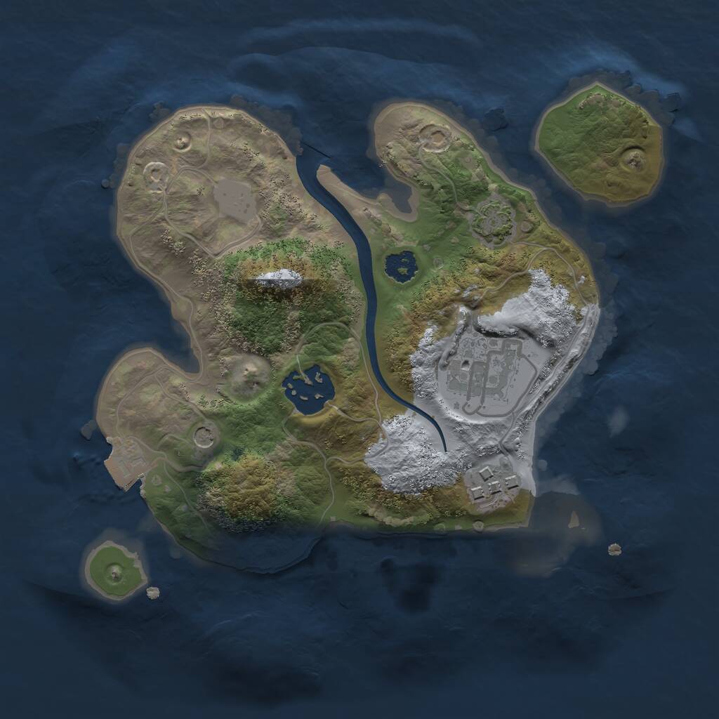 Rust Map: Procedural Map, Size: 2250, Seed: 67839471, 6 Monuments