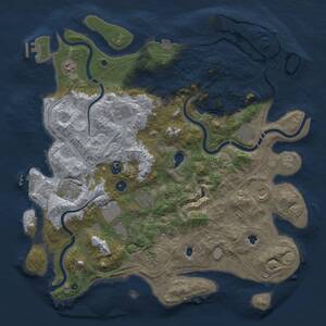 Thumbnail Rust Map: Procedural Map, Size: 4500, Seed: 930829872, 16 Monuments