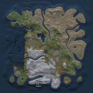 Thumbnail Rust Map: Procedural Map, Size: 4000, Seed: 624314, 15 Monuments