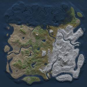 Thumbnail Rust Map: Procedural Map, Size: 5000, Seed: 1023235899, 15 Monuments