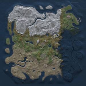 Thumbnail Rust Map: Procedural Map, Size: 4500, Seed: 302356990, 16 Monuments